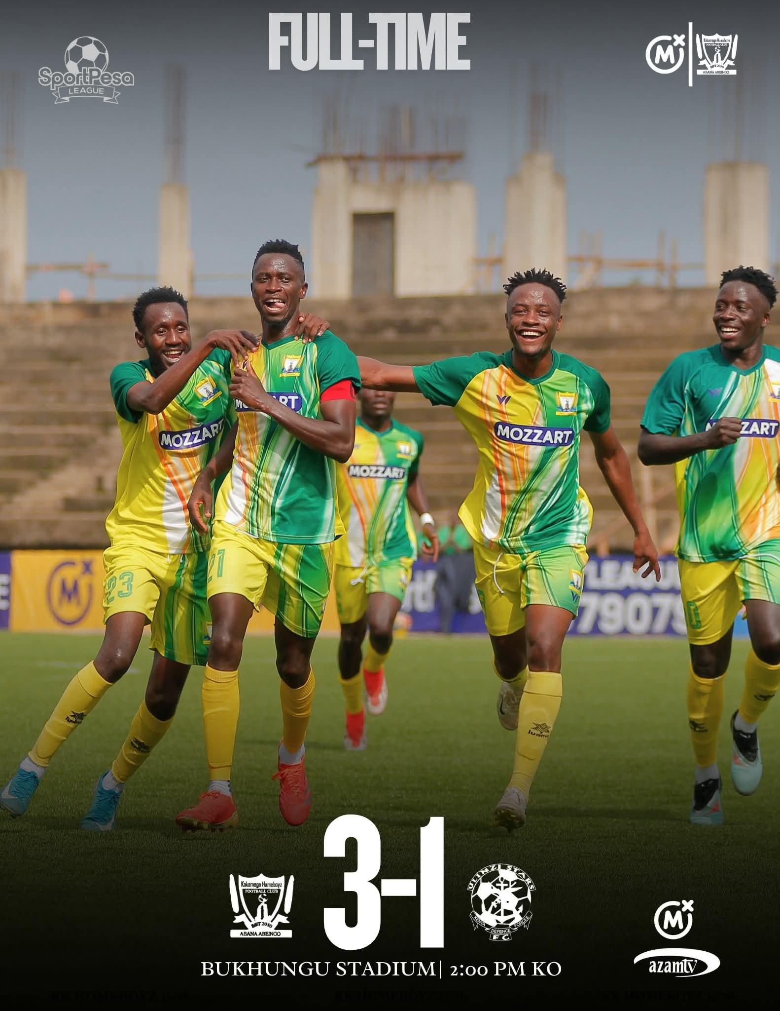 Kakamega Homeboyz 3-1 Ulinzi Stars: Ten-Man Homeboyz Power to the Top of the Table