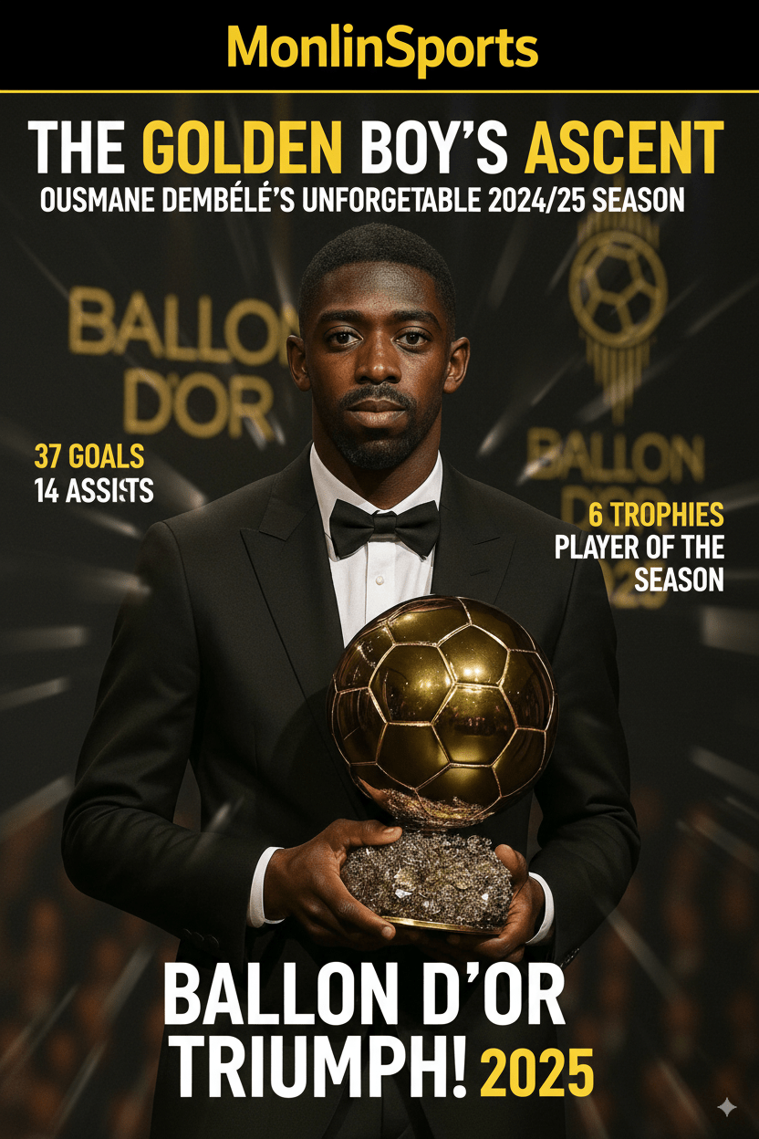 The Golden Boy's Ascent: Ousmane Dembélé's Unforgettable 2024/25 Season and Ballon d'Or Triumph
