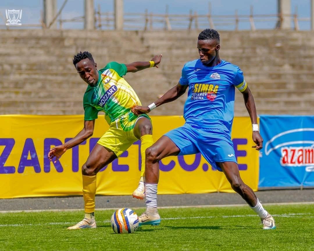 Kakamega-Homeboyz-player-challenging-Ulinzi-Stars-defender-during-FKF-Premier-League-match-at-Bukhungu-Stadium